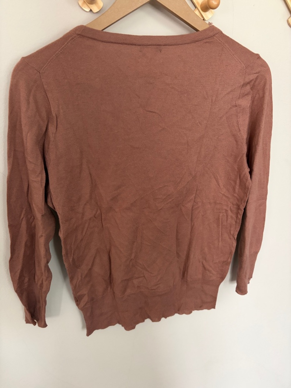 J. Crew Rust Brown Ruffle-Trim Cardigan - Picture 4 of 4